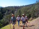 hiking up the old dirt road