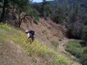 hiking up the canyon