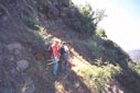 hiking up