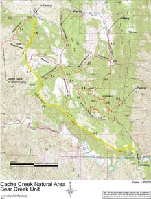 Cache Creek ridge map