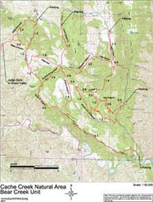 Cache Creek Natural Area map