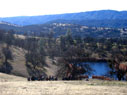 at the swimming pond